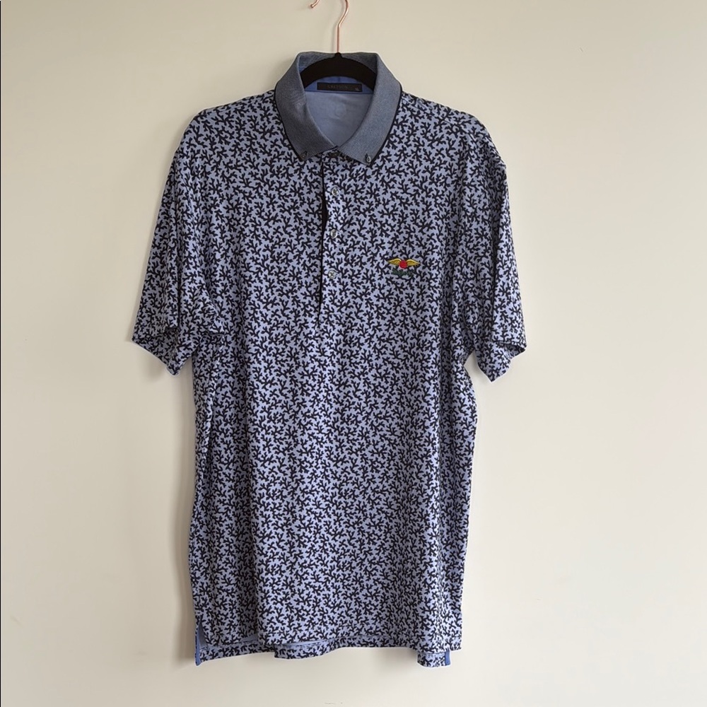 Greyson Golf Polo – XL – Baltusrol Golf Club – Navy/White Coral Print